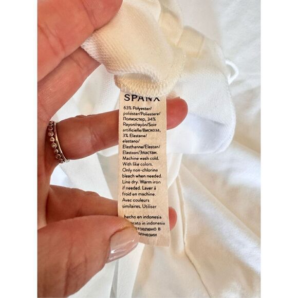 SPANX Women's Perfect Length Top Dolman 3/4 Sleeve Sweatshirt Powder Size  XSmal - Picture 9 of 9